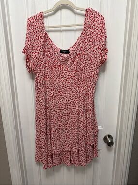 Rebdolls Short Women's Plus Size 2X Red And White Floral Romper (38-5)